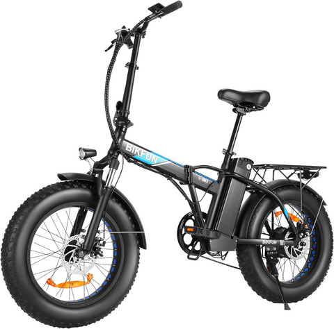 Speedrid 20" 4.0 Fat Tire Electric Bikes for Adults, 20 inch 48V 500 Watt Folding Electric Bicycles Ebike 12.5Ah 600Wh Battery LCD Display, Electric Dirt Bike Beach Cuiser Snow Bike (Black)